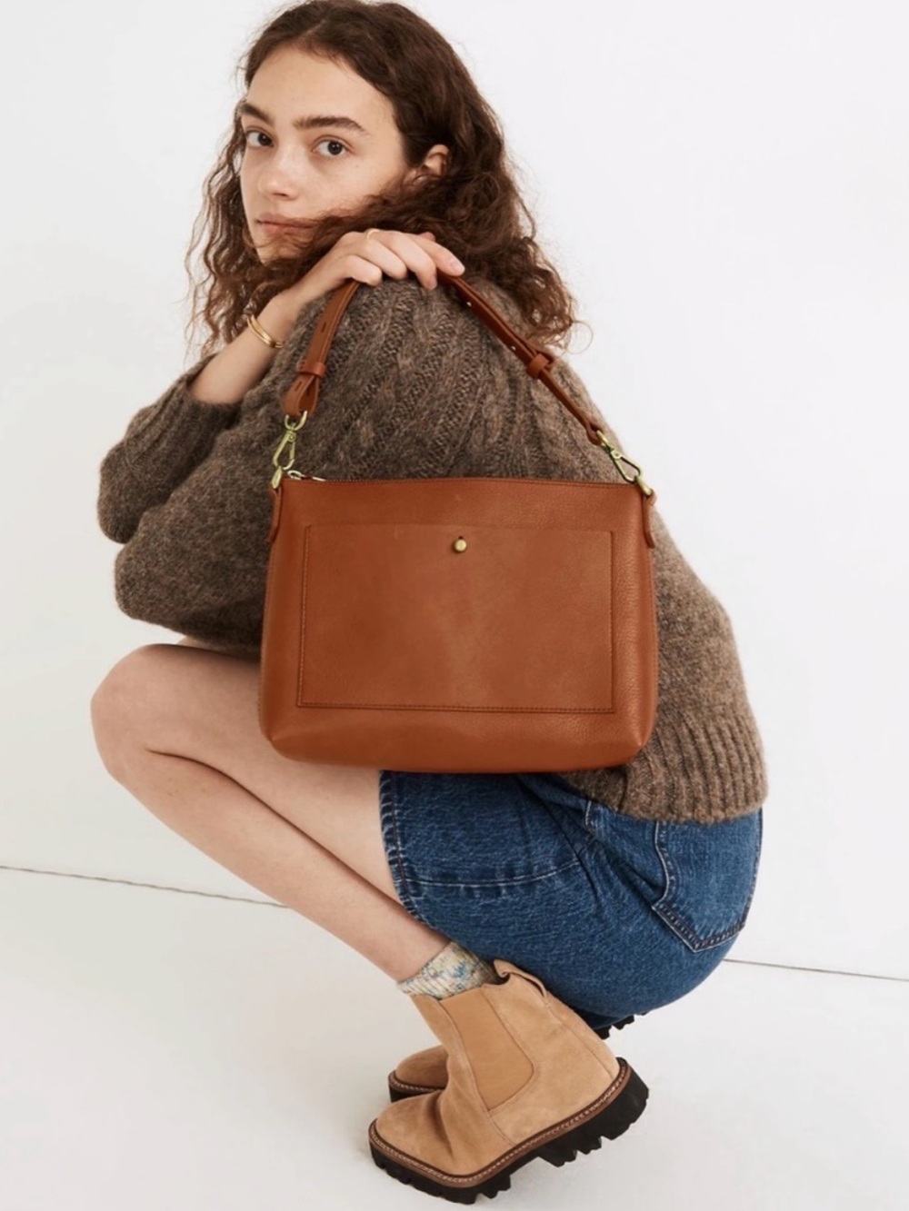 Madewell The Transport Shoulder Crossbody Bag - English Saddle